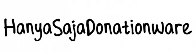 Hanya Saja Donationware  Descarca Fonturi Gratis