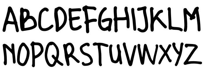 Hanya Saja Donationware Font UPPERCASE
