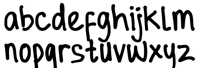 Hanya Saja Donationware Font LOWERCASE