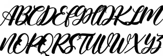 Hanyka Rathery Schriftart Groß