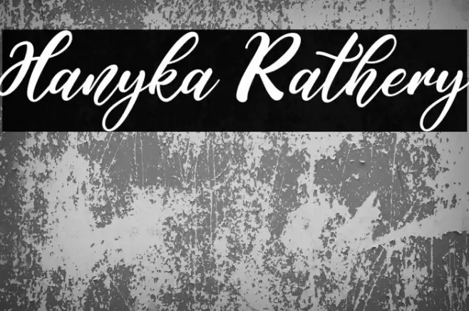 Hanyka Rathery Font examples