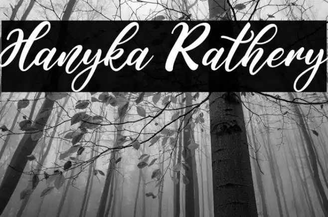Hanyka Rathery Font examples