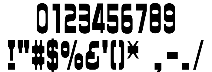 Hanzui Bold Font OTHER CHARS