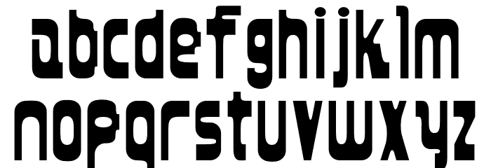 Hanzui Bold Font LOWERCASE