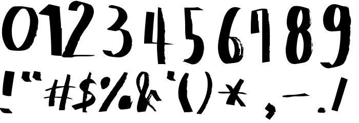 Hapole Markerpen Font OTHER CHARS