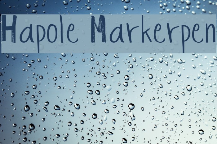 Hapole Markerpen Font examples