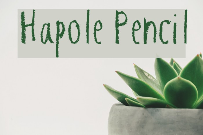 Hapole Pencil Font examples