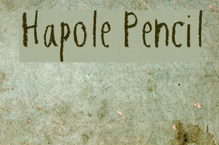Hapole Pencil Font examples
