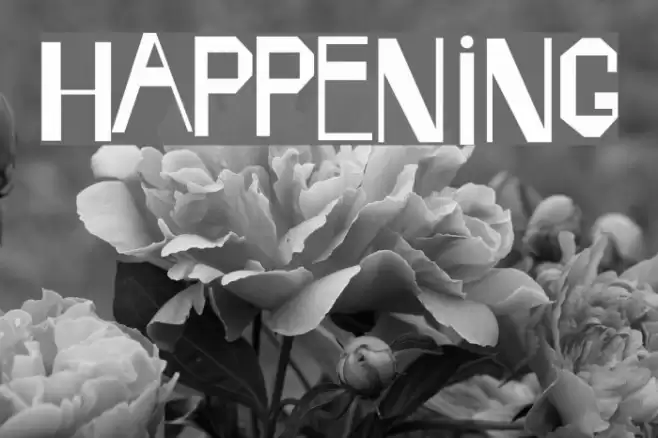 Happening Font examples