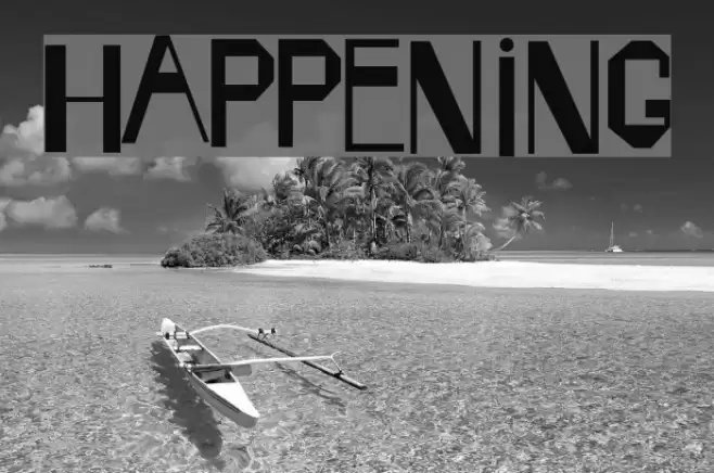 Happening Font examples