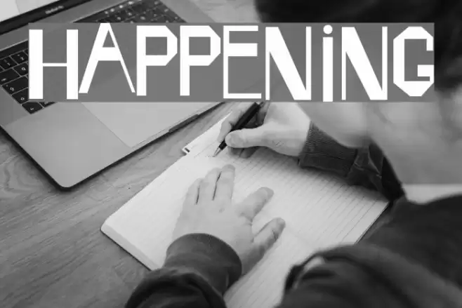 Happening Font examples