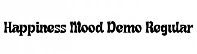 Happiness Mood Demo Regular  नि: शुल्क फ़ॉन्ट्स डाउनलोड