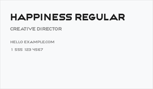 Happiness Regular Business Card