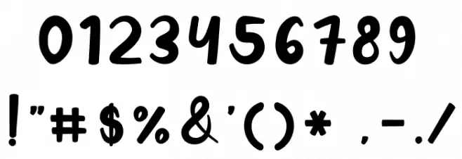 Happiness Font OTHER CHARS