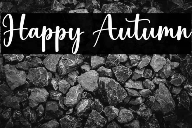 Happy Autumn Schriftart examples
