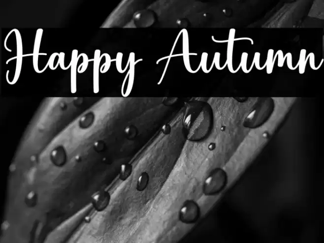Happy Autumn Schriftart examples