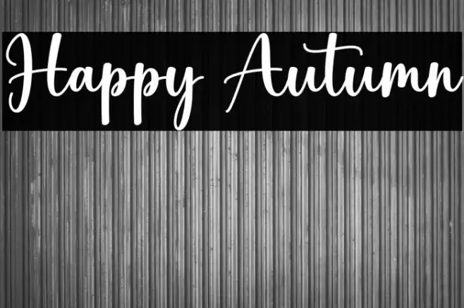 Happy Autumn Schriftart examples