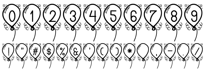 Happy Balloon St PERSONAL USE Font OTHER CHARS