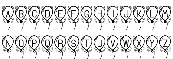 Happy Balloon St PERSONAL USE Font LOWERCASE