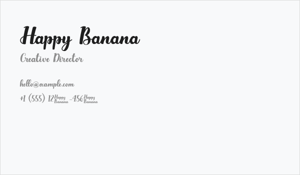 Happy Banana Business Card