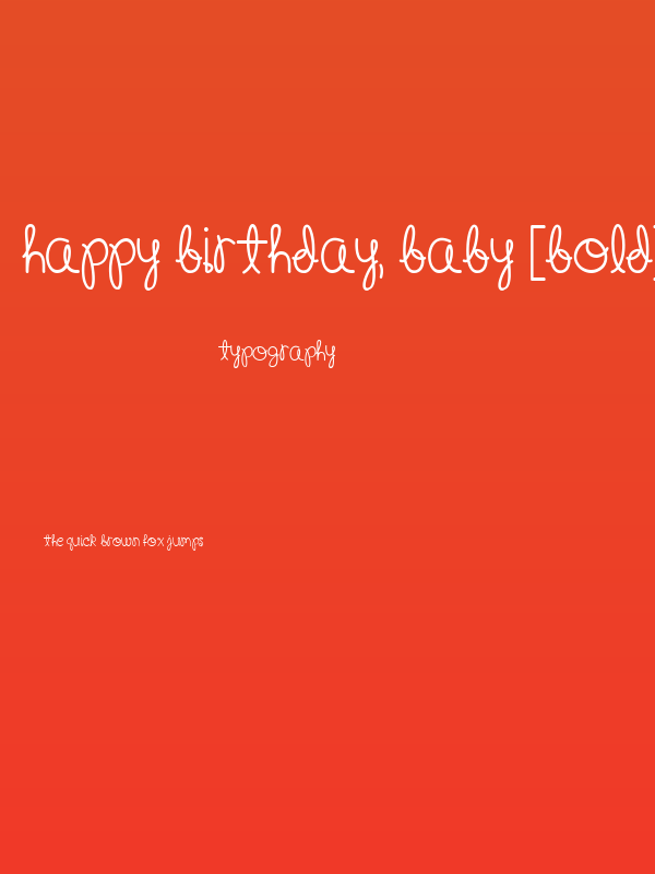 Happy Birthday, Baby [Bold]Regular Poster