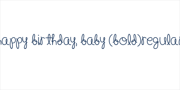 Happy Birthday, Baby (Bold)Regular Logo