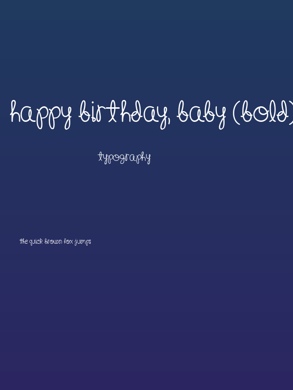Happy Birthday, Baby (Bold)Regular Poster