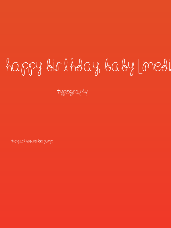 Happy Birthday, Baby [Medium] Poster