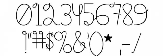 Happy Birthday, BabyRegular Font OTHER CHARS