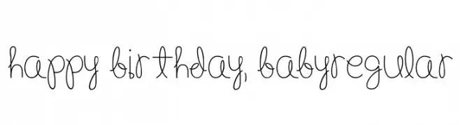 Happy Birthday, BabyRegular  Frei Schriftart Herunterladen