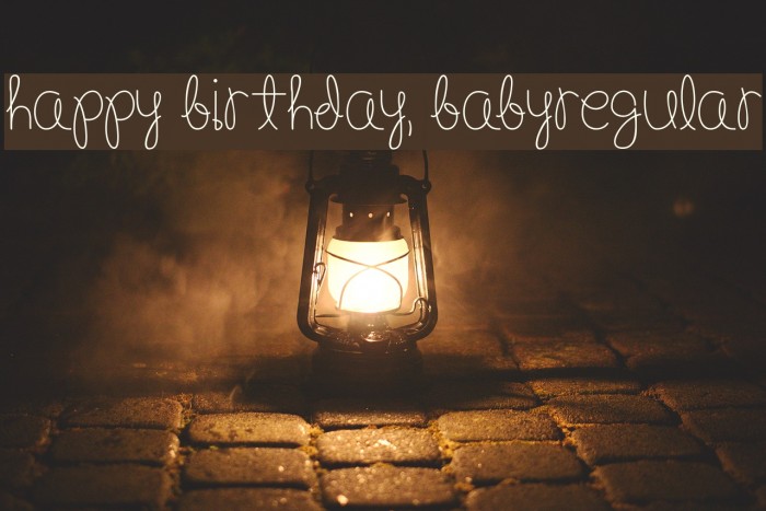 Happy Birthday, BabyRegular Font examples