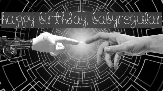Happy Birthday, BabyRegular Font examples