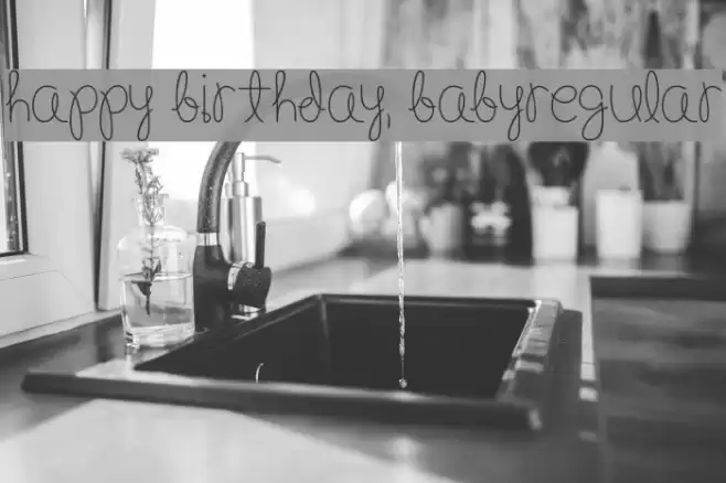 Happy Birthday, BabyRegular Font examples