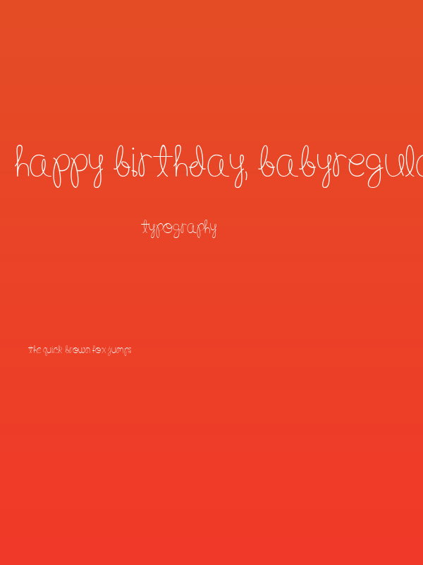 Happy Birthday, BabyRegular Poster