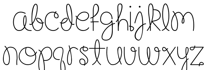 Happy Birthday, BabyRegular Font LOWERCASE