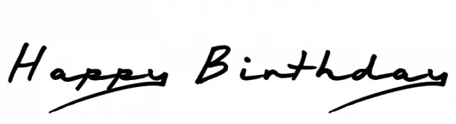 Happy Birthday  Frei Schriftart Herunterladen