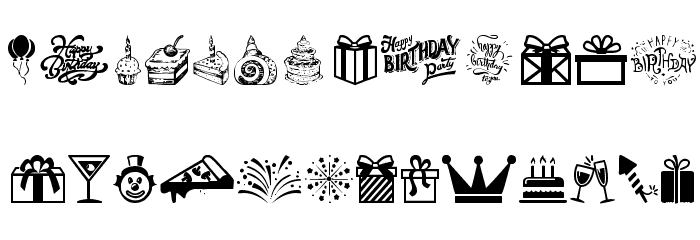 Happy Birthday Font LOWERCASE