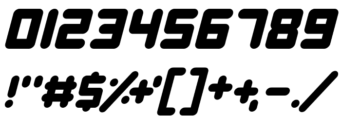 Happy Bomb Italic Font OTHER CHARS