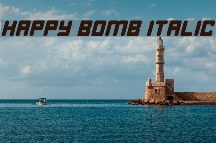 Happy Bomb Italic Font examples