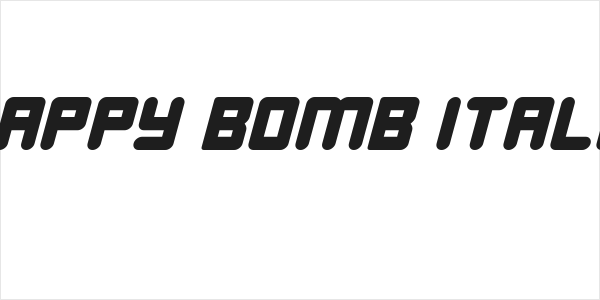 Happy Bomb Italic Logo