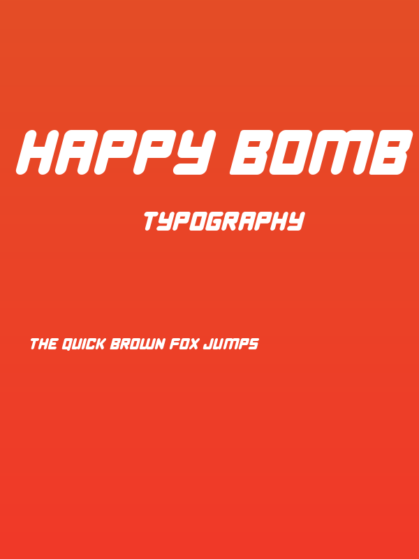 Happy Bomb Italic Poster