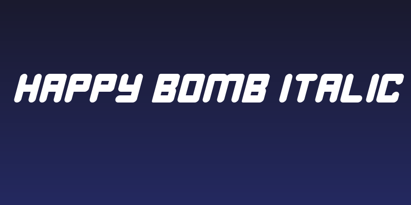 Happy Bomb Italic Social Header