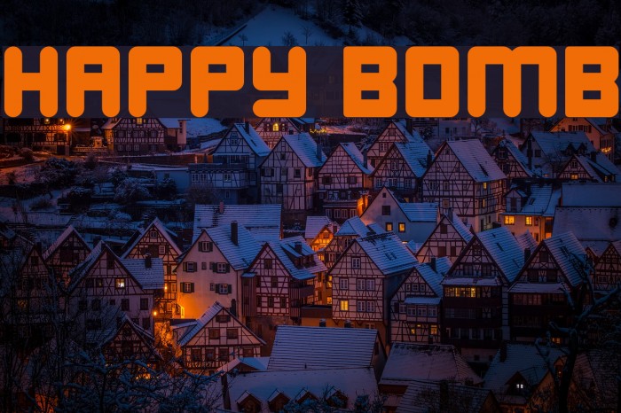 Happy Bomb Font examples