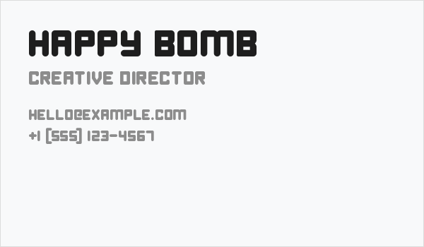 Happy Bomb Business Card