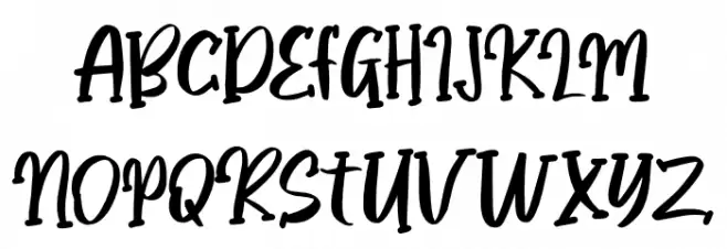Happy Bright Font UPPERCASE