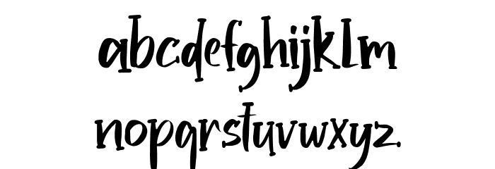Happy Bright Font LOWERCASE