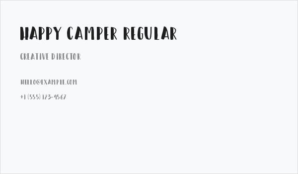 Happy Camper Regular Business Card