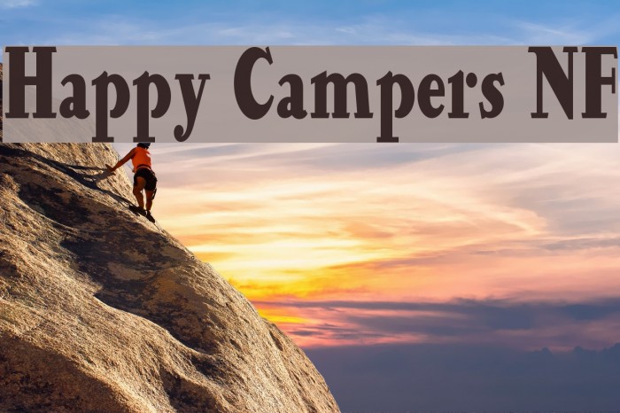 Happy Campers NF Font examples