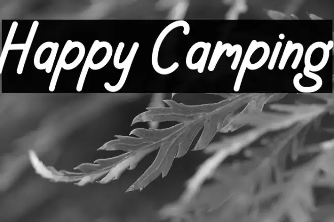 Happy Camping Fonte examples