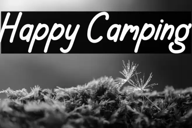 Happy Camping Fonte examples
